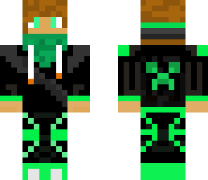 cool guy in a creeper hoodey