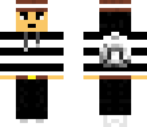 my minecraft skin              white  jacket hat