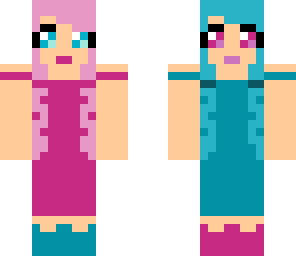 pink and blue girls