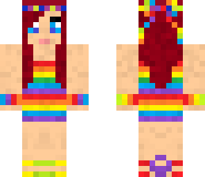 rainbow hippie girl