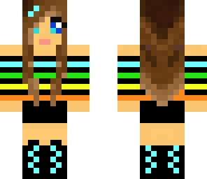 striped rainbow girl