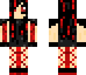 red gothic anime girl