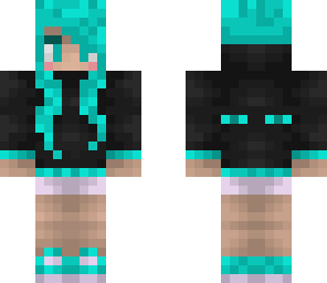 cyan ender girl