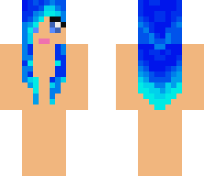 blue hair girl base