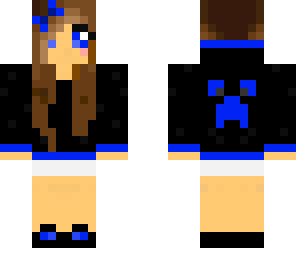 girl with blue creeper