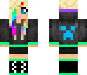 rainbow hair girl