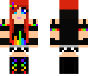 redhead rainbow girl