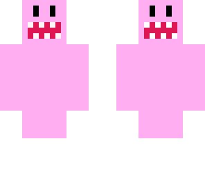 pink hovering fluffy domo