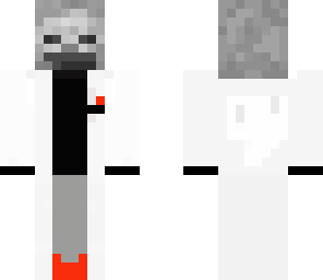 skeleton in a labcoat