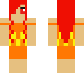 flaming girl