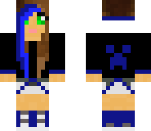 blue teen girl