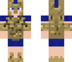 greek warrior blue