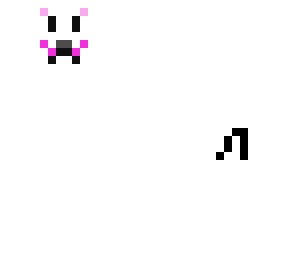 polar bear with pink mustache