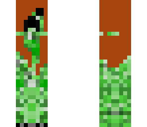 minecraft style creeper girl