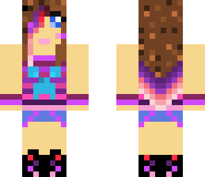blue creeper purple girl