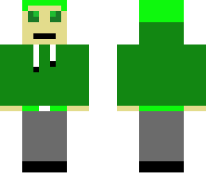 green hoodie