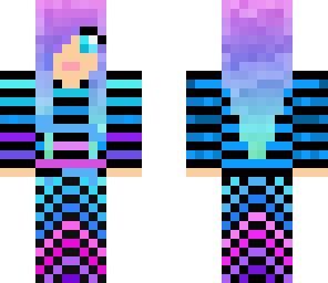 pastel blue pink purple dj girl