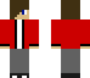teen boy in red jacket