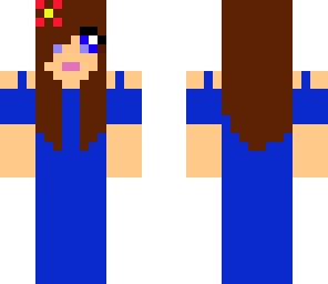 girl with a blue dress