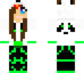green panda girl
