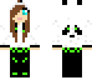 green panda girl
