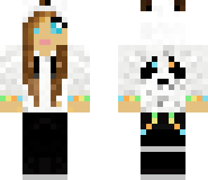 panda girl with colour