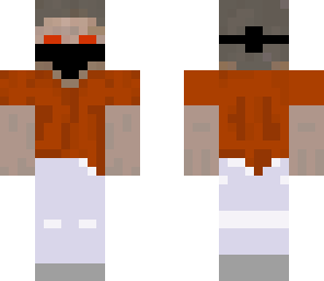 orange steve with mask