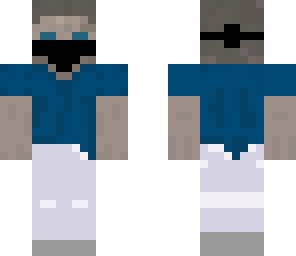 blue steve with mask