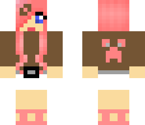 brown and pink creeper hoodie