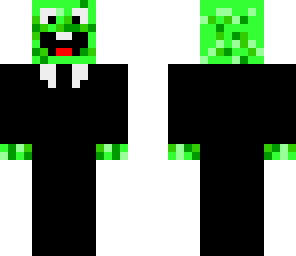 happy creeper in suit