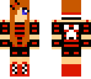 red and black girl