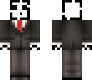 black and white slime in a suit