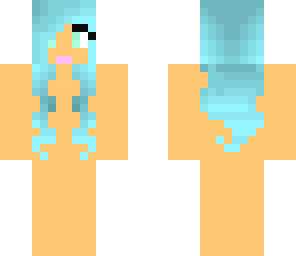 icy blue hair girl base