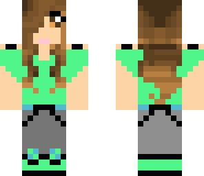 green shirt brown hair
