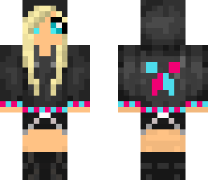 light blue and pink creeper girl