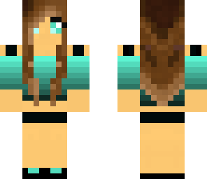fading teal girl