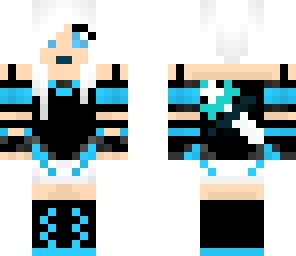 blue headset knife girl