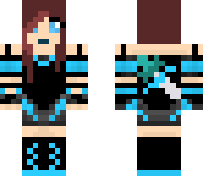blue knife headset girl