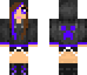 edited purple creeper girl