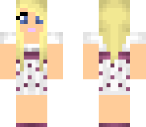 pretty blonde girl with white flower dress