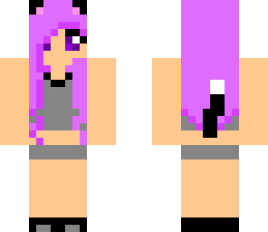 purple kitty cute girl