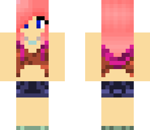 cute girl with pink hair and necklace 