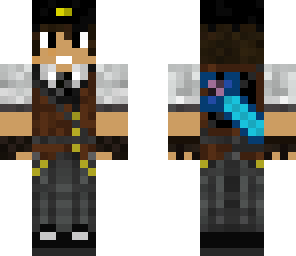 western bartender with diamond sword
