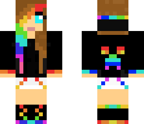 rainbow girl with blue eyes