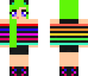 rainbowgirl with cat ears