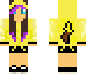 pikachu girl editted purple highlights