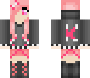 cute pink and black girl