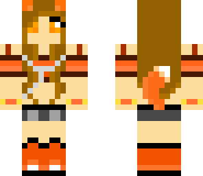 furry orange with tail