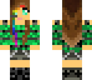 army girl with rainbow