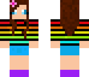 rainbow shirt girl
